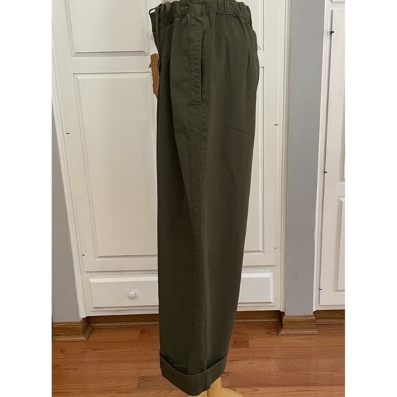 Free People Wide Leg Cuffed After Love Roll Cuff Size Medium Pleated High Rise - Picture 5 of 16